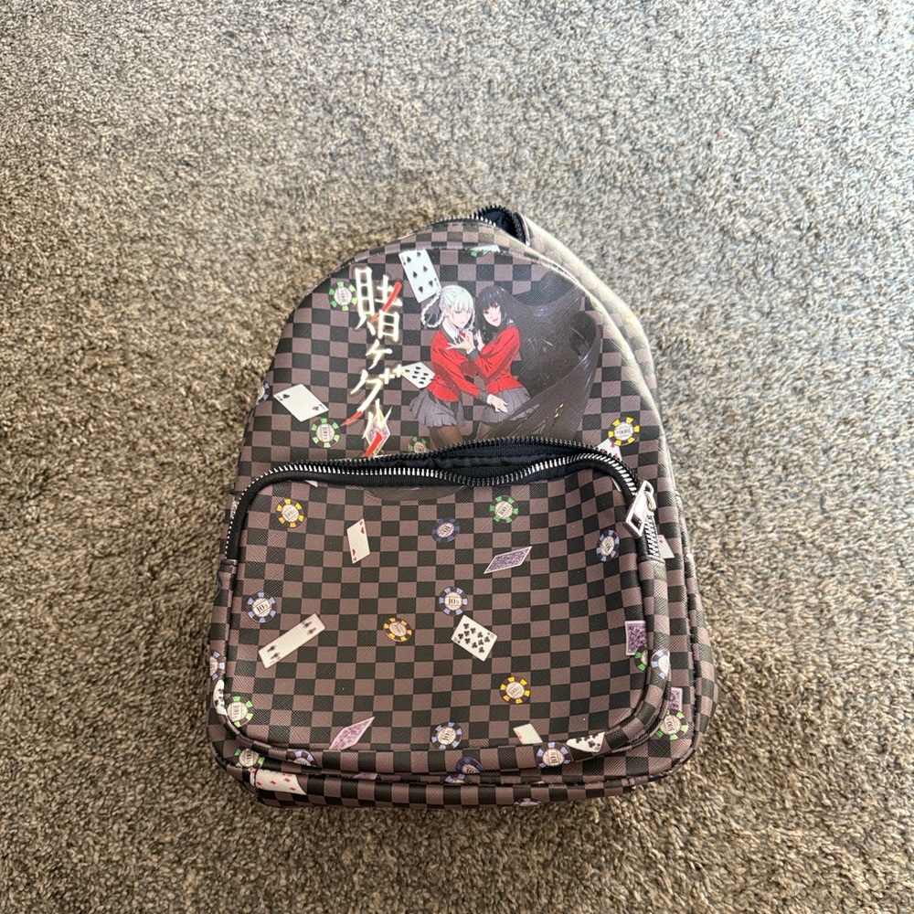Anime Character Checkered Backpack Kakegurui,Yume… - image 1